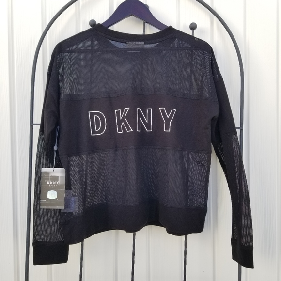 NWT DKNY Eskimos Kaitland crewneck sheet mesh - Picture 8 of 8